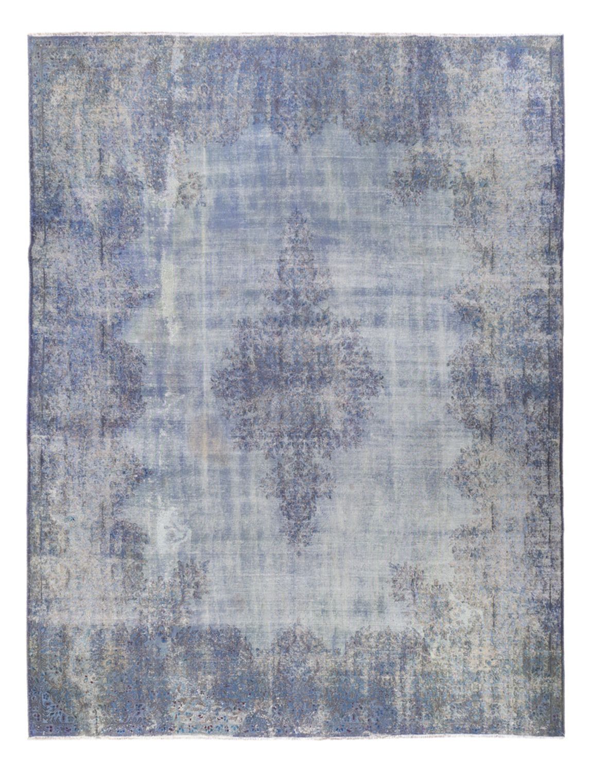 Alfombra Vintage - 355 x 266 cm - azul oscuro