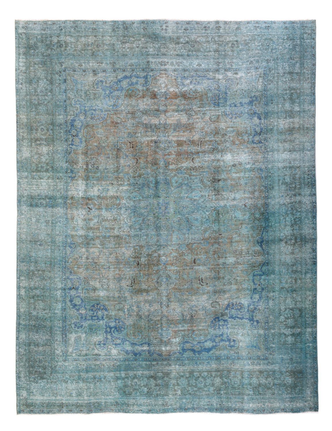 Alfombra Vintage - 375 x 285 cm - azul oscuro