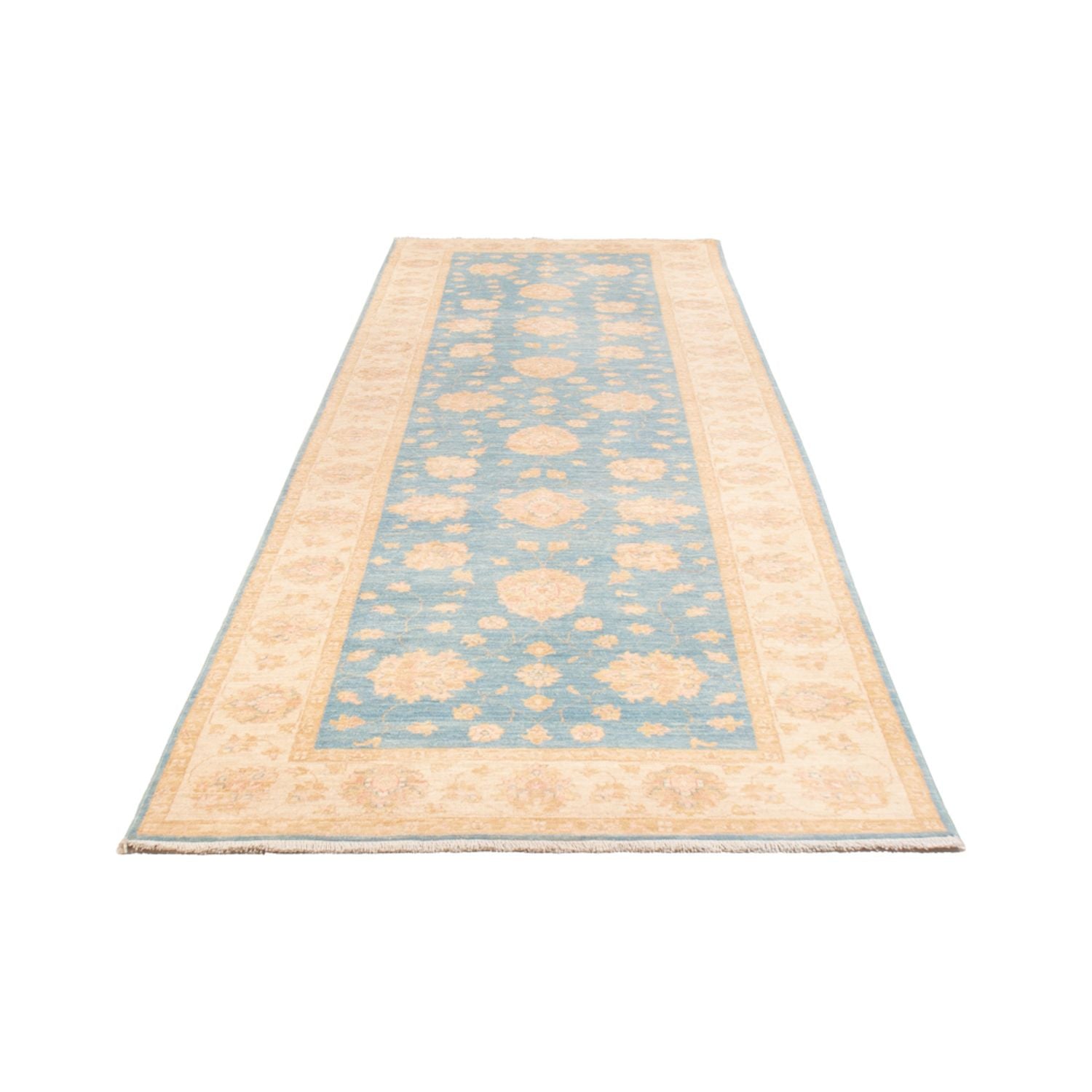 Alfombra de pasillo Alfombra Ziegler - 394 x 124 cm - azul