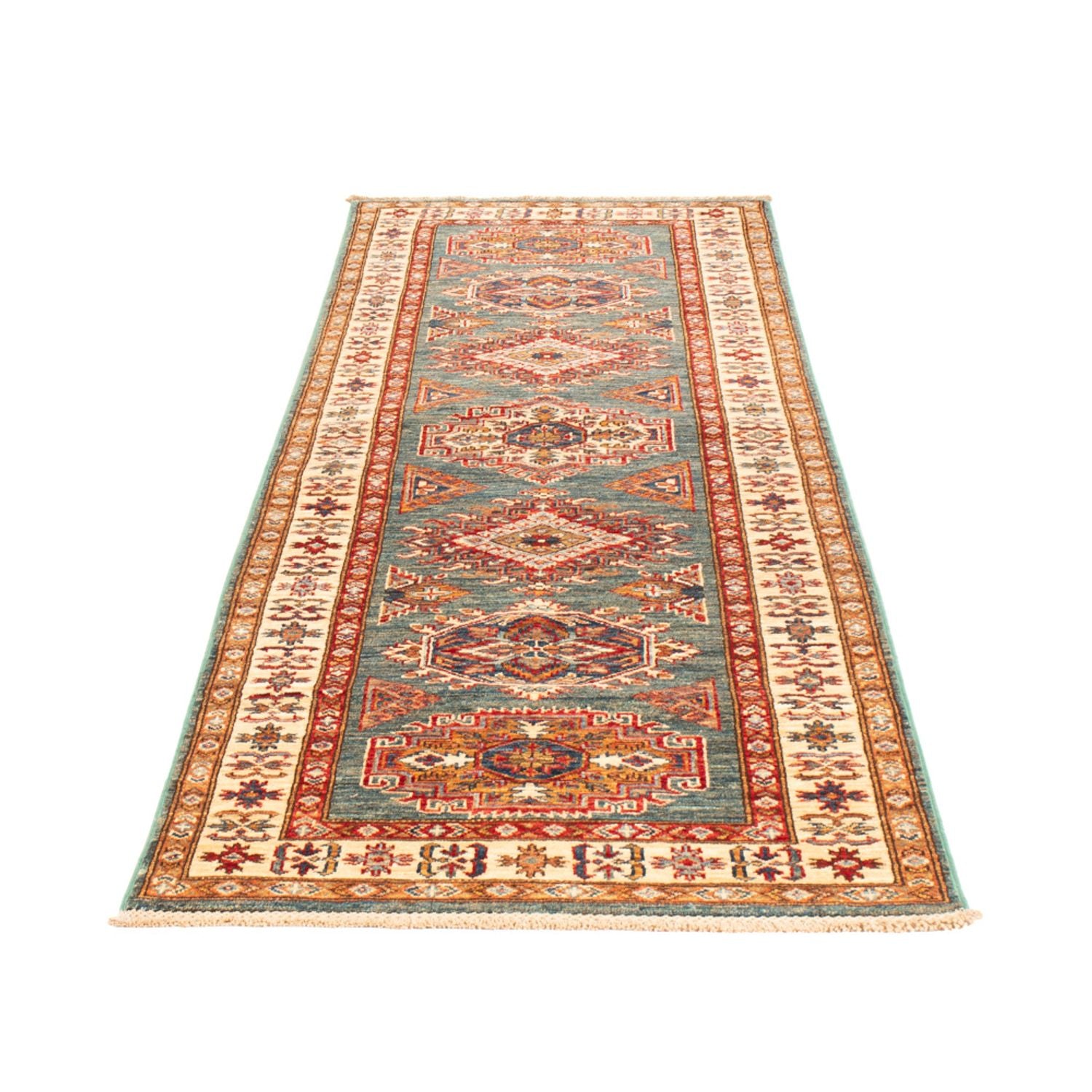 Alfombra de pasillo Alfombra Ziegler - Kazak - 246 x 75 cm - multicolor