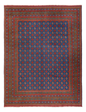 Alfombra afgana - Filpa - 394 x 303 cm - azul