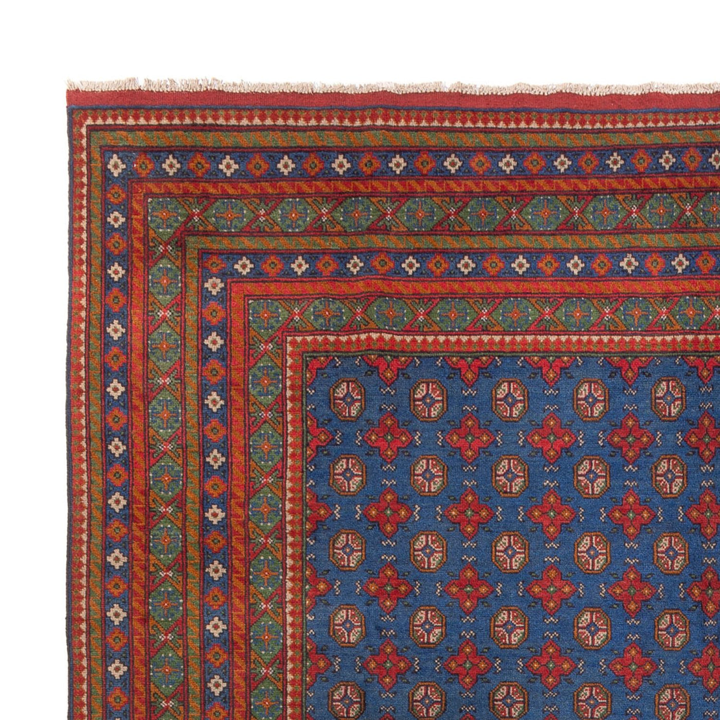 Alfombra afgana - Filpa - 394 x 303 cm - azul