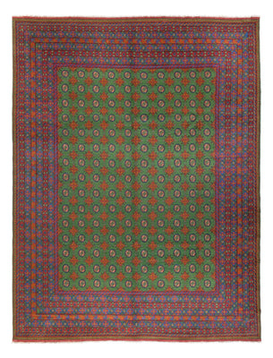 Alfombra afgana - Filpa - 393 x 296 cm - verde