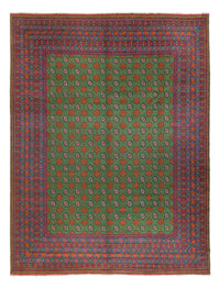 Alfombra afgana - Filpa - 393 x 296 cm - verde