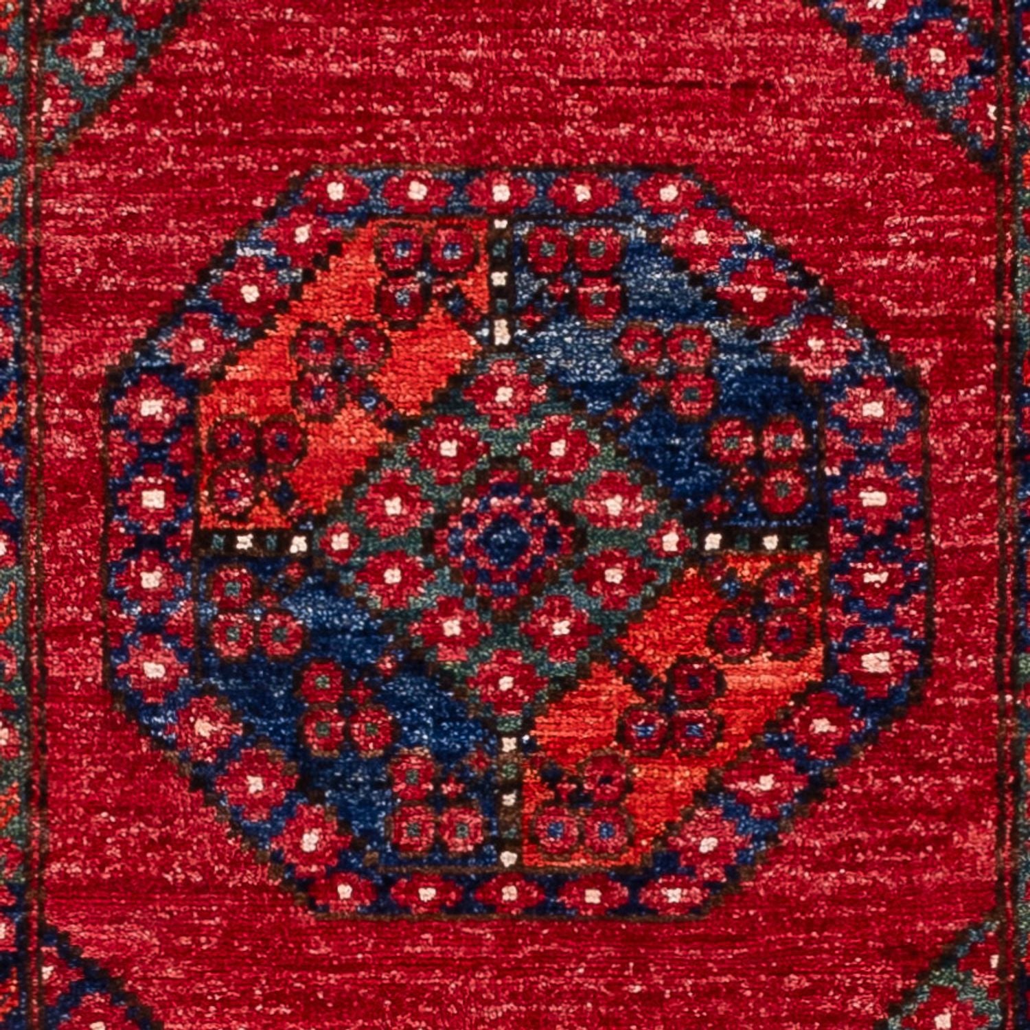 Alfombra de pasillo Alfombra afgana - 216 x 87 cm - rojo