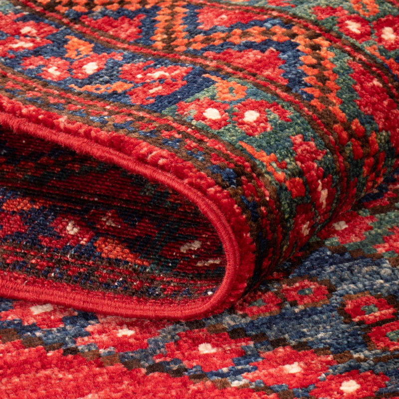 Alfombra de pasillo Alfombra afgana - 216 x 87 cm - rojo