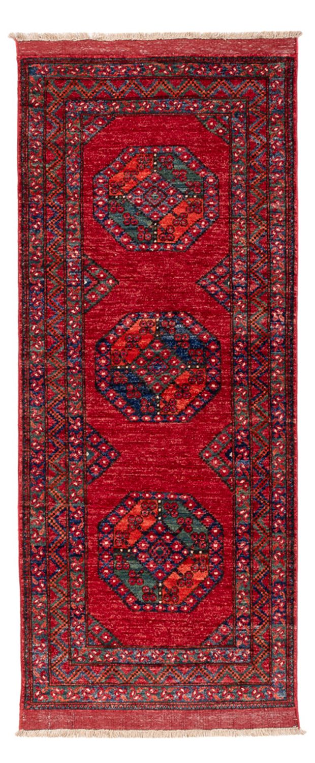 Alfombra de pasillo Alfombra afgana - 220 x 87 cm - rojo