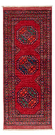 Alfombra de pasillo Alfombra afgana - 220 x 87 cm - rojo