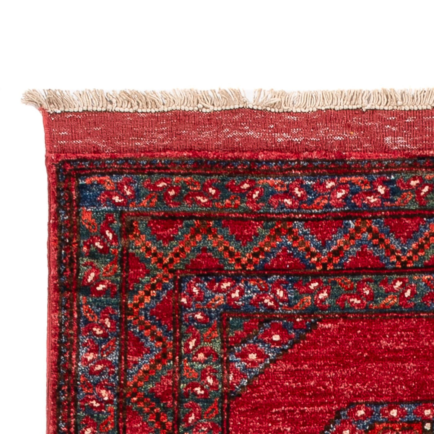 Alfombra de pasillo Alfombra afgana - 220 x 87 cm - rojo