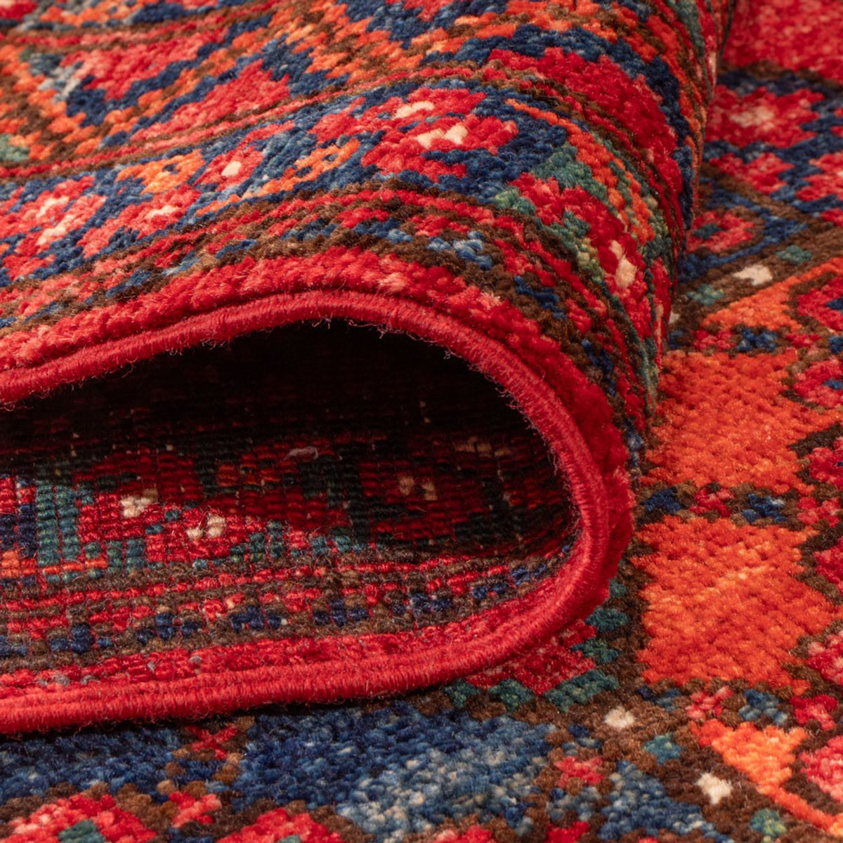 Alfombra de pasillo Alfombra afgana - 220 x 87 cm - rojo