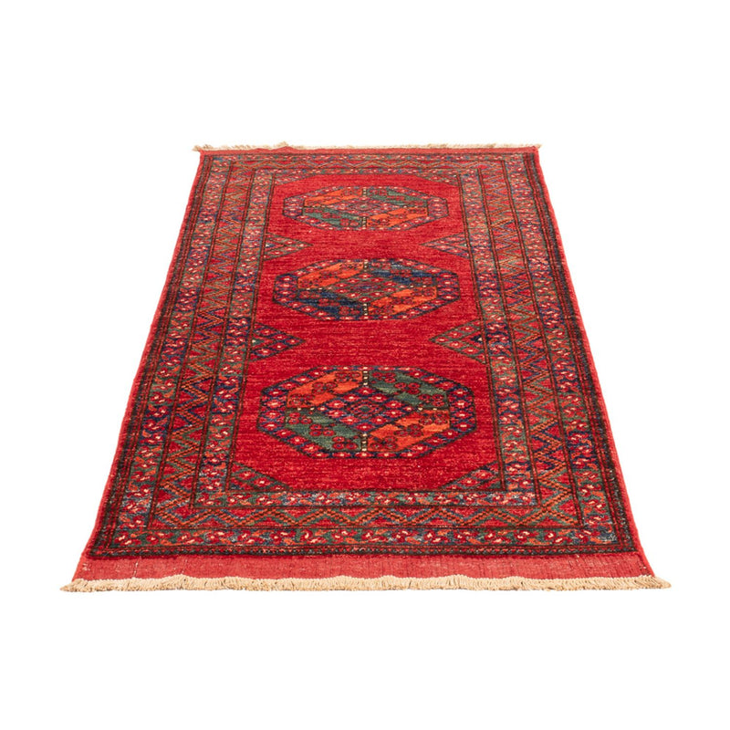 Alfombra de pasillo Alfombra afgana - 220 x 87 cm - rojo