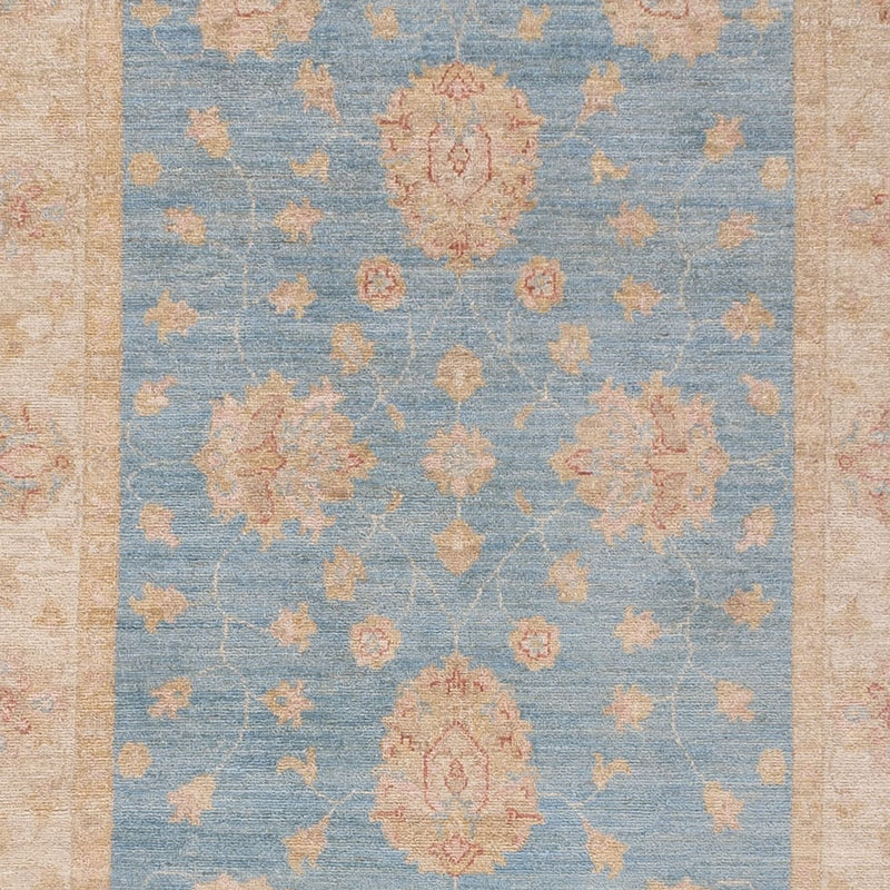 Alfombra de pasillo Alfombra Ziegler - 396 x 121 cm - azul claro