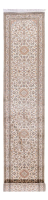 Alfombra de pasillo Alfombra de seda - Seda de Cachemira - 480 x 79 cm - beige oscuro