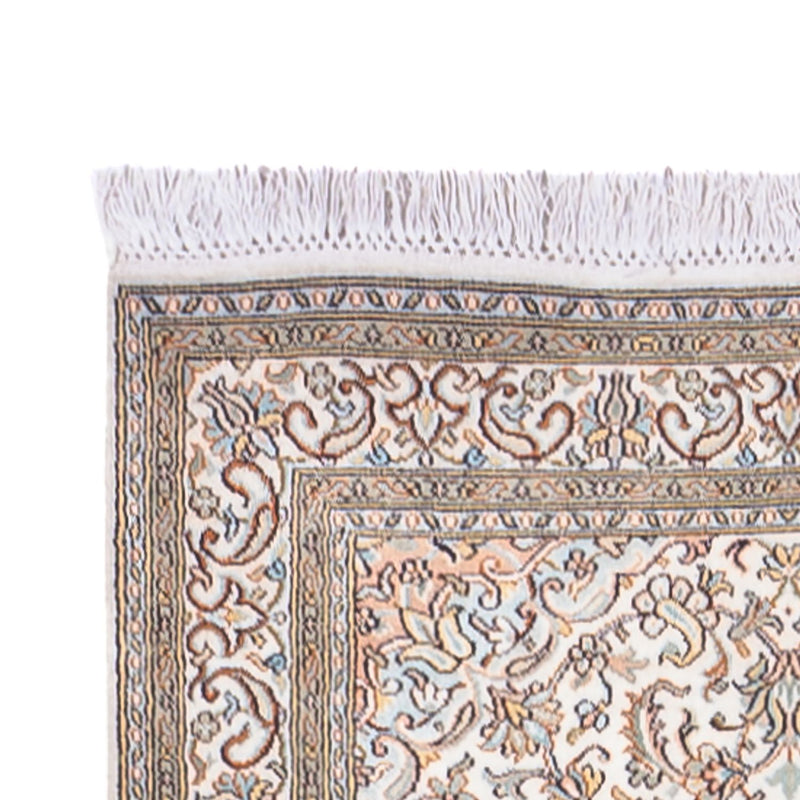Alfombra de pasillo Alfombra de seda - Seda de Cachemira - 480 x 79 cm - beige oscuro