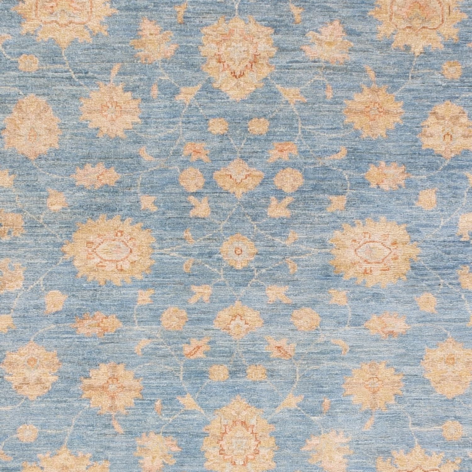 Alfombra de pasillo Alfombra Ziegler - 412 x 154 cm - azul claro