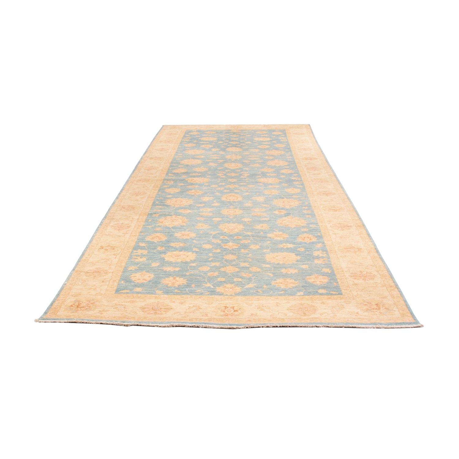Alfombra de pasillo Alfombra Ziegler - 412 x 154 cm - azul claro