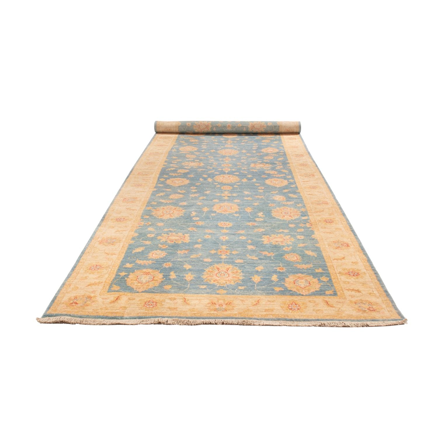 Alfombra de pasillo Alfombra Ziegler - 485 x 143 cm - azul claro