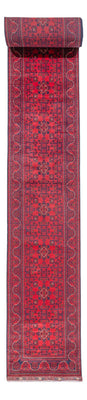 Alfombra de pasillo Alfombra afgana - Kunduz - 945 x 78 cm - rojo