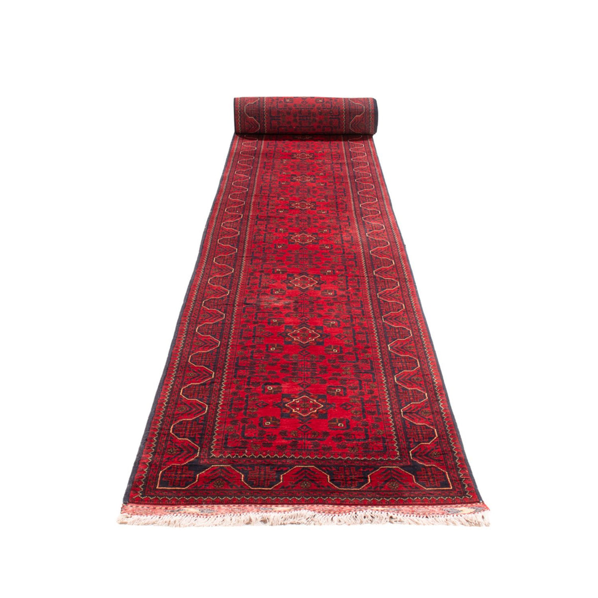 Alfombra de pasillo Alfombra afgana - Kunduz - 945 x 78 cm - rojo