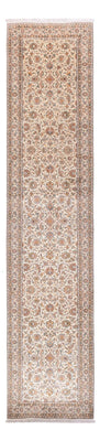 Alfombra de pasillo Alfombra de seda - Seda de Cachemira - 444 x 94 cm - beige