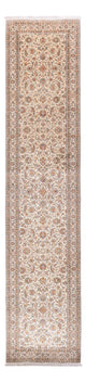 Alfombra de pasillo Alfombra de seda - Seda de Cachemira - 444 x 94 cm - beige