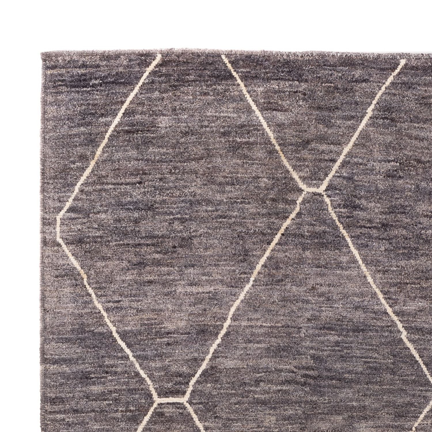 Alfombra bereber - 194 x 158 cm - gris