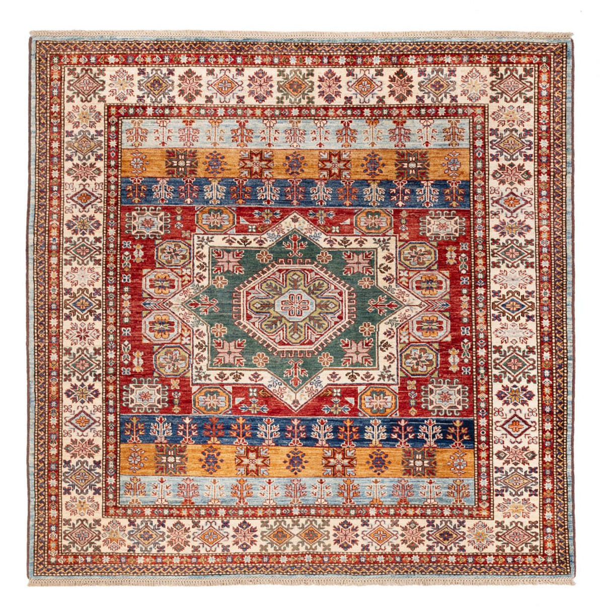 Alfombra Ziegler - Kazak cuadrado  - 181 x 185 cm - multicolor
