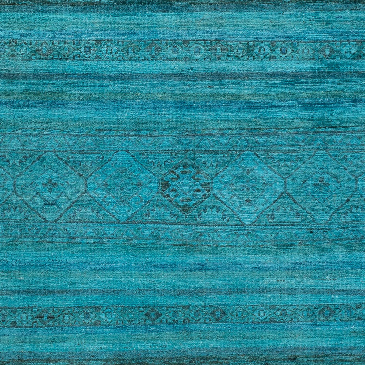 Alfombra Ziegler - Vintage/revestido - 201 x 148 cm - azul