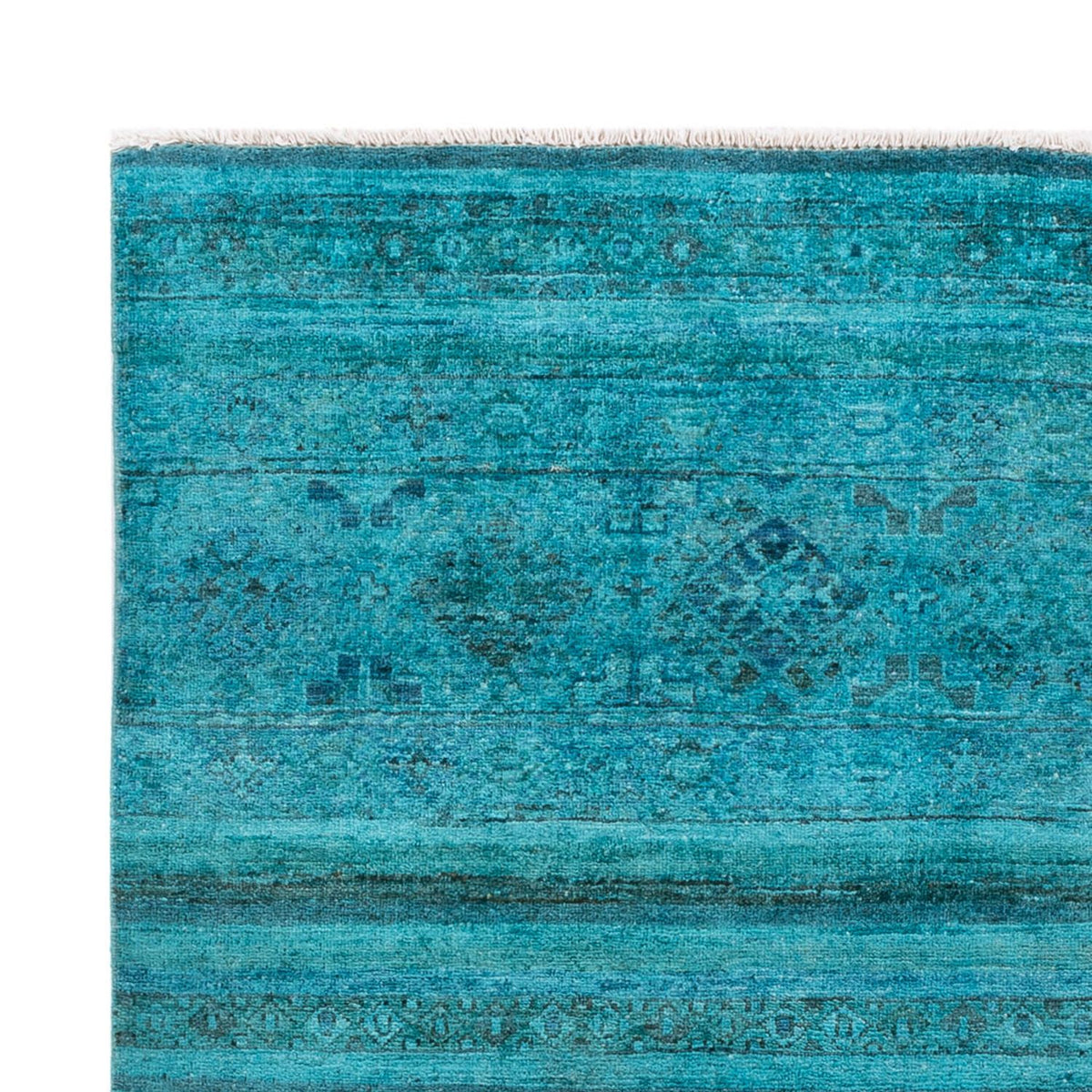Alfombra Ziegler - Vintage/revestido - 201 x 148 cm - azul