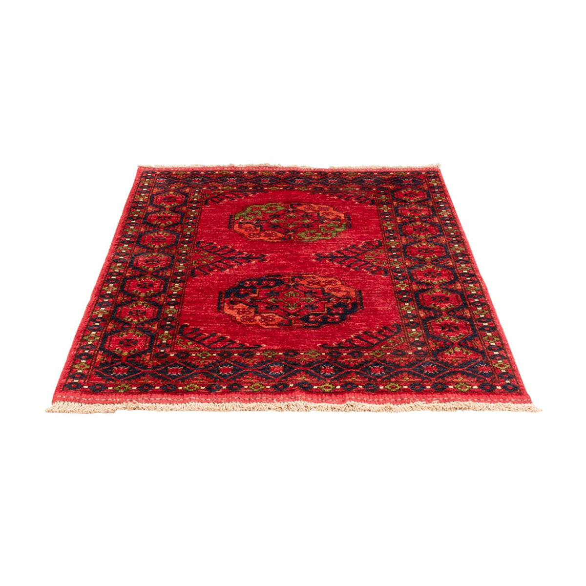 Alfombra afgana - Kunduz - 148 x 100 cm - rojo