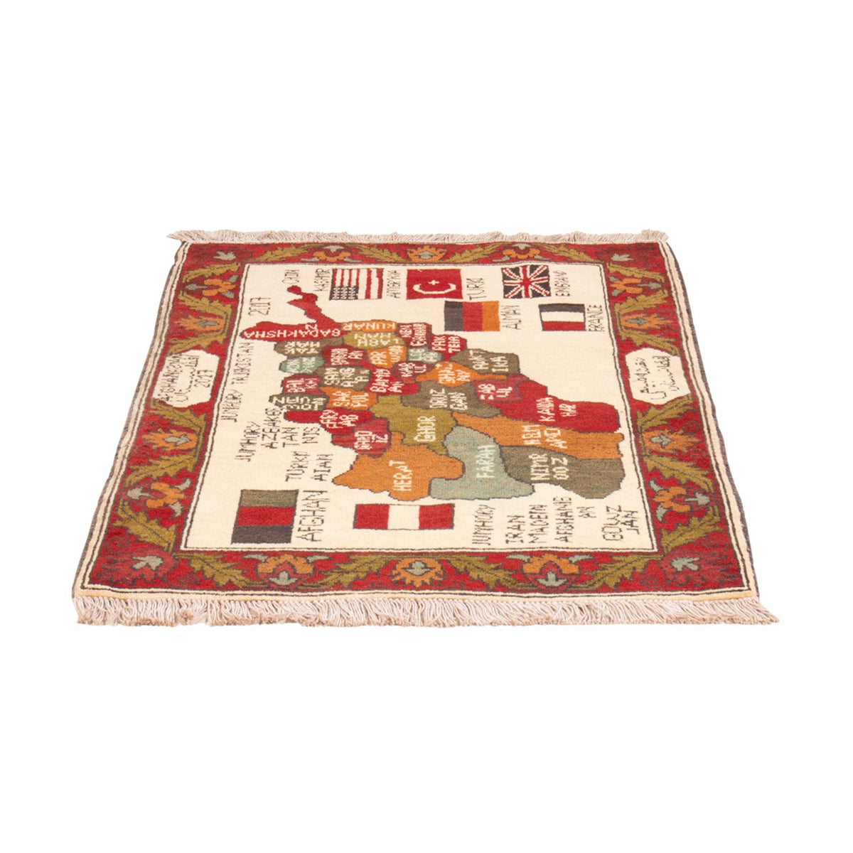 Alfombra afgana - 104 x 71 cm - multicolor