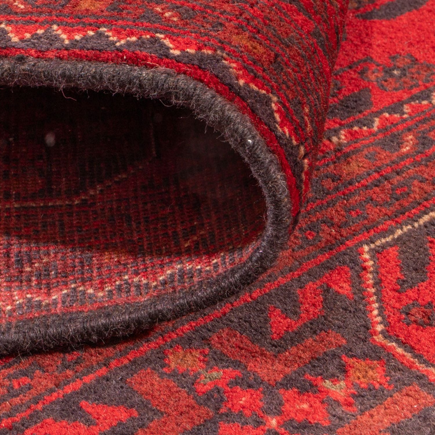 Alfombra afgana - Kunduz - 150 x 98 cm - rojo