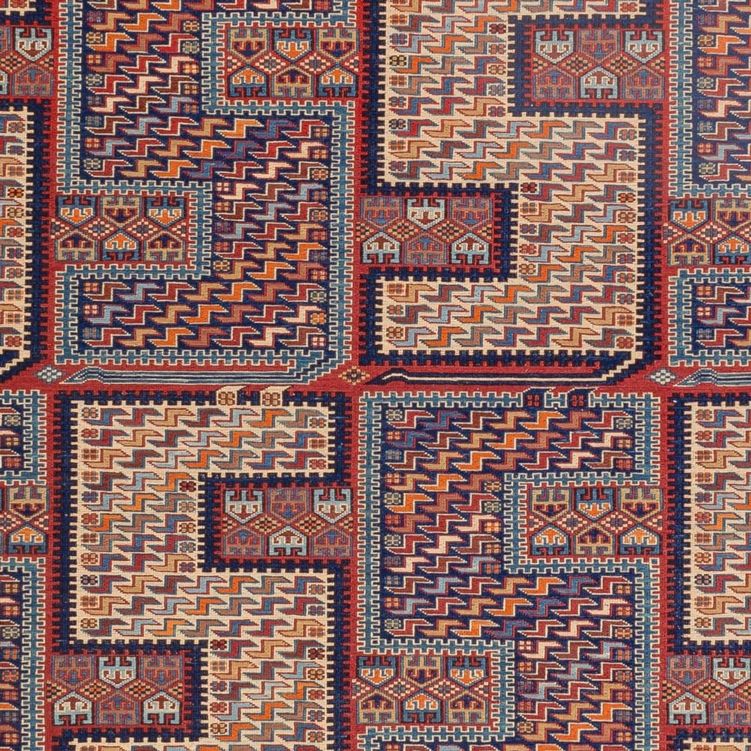 Alfombra Kelim - Oriental - Soumak - 217 x 157 cm - multicolor