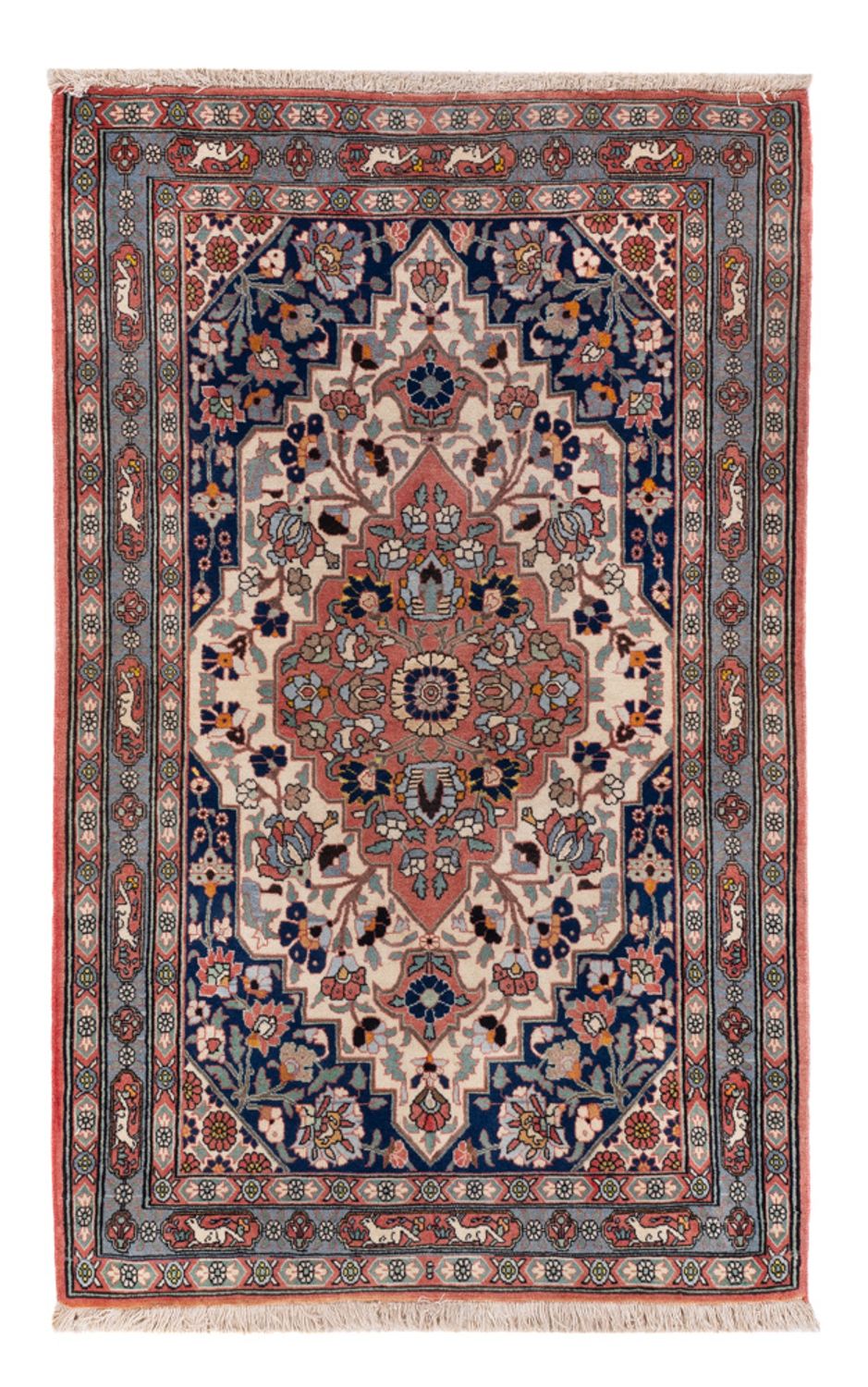 Alfombra persa - Nómada - 158 x 106 cm - azul oscuro