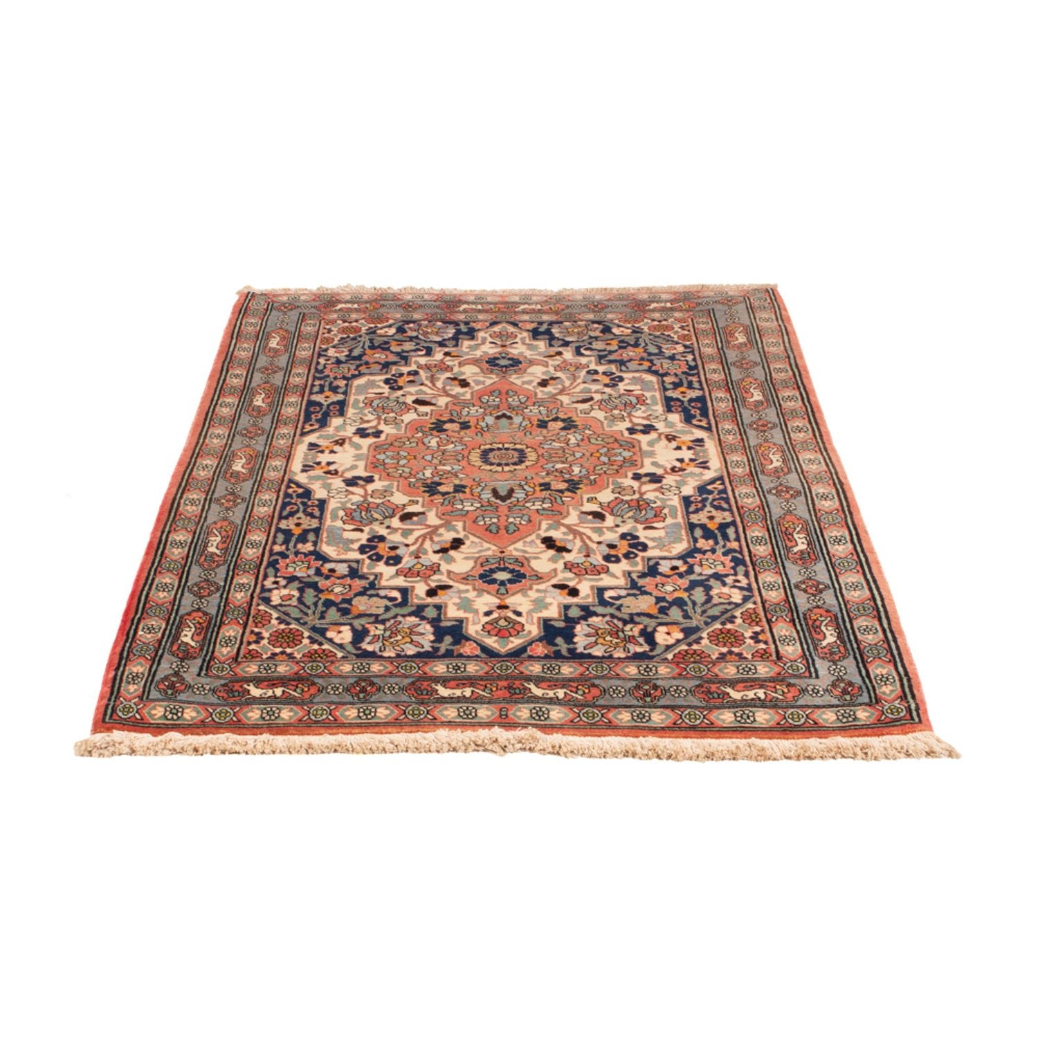 Alfombra persa - Nómada - 158 x 106 cm - azul oscuro