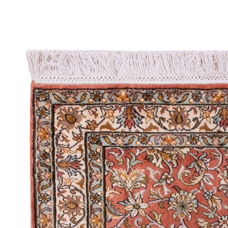 Alfombra de pasillo Alfombra de seda - Seda de Cachemira - 188 x 78 cm - rojo claro