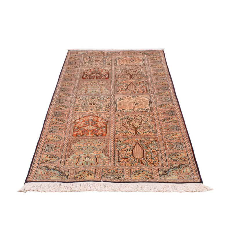 Alfombra de pasillo Alfombra de seda - Seda de Cachemira - 237 x 79 cm - beige oscuro