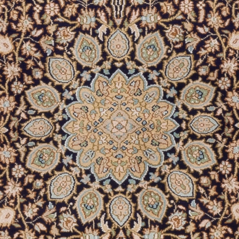 Alfombra de pasillo Alfombra de seda - Seda de Cachemira - 255 x 81 cm - beige oscuro