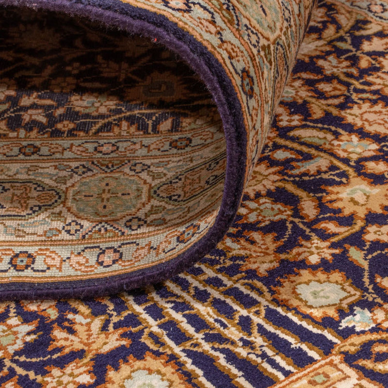 Alfombra de pasillo Alfombra de seda - Seda de Cachemira - 255 x 81 cm - beige oscuro