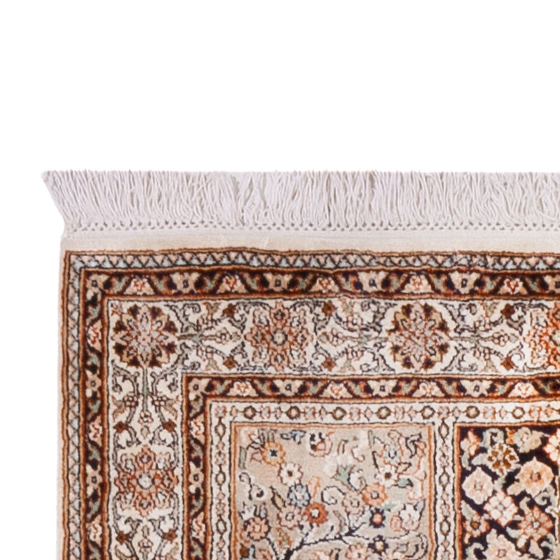 Alfombra de pasillo Alfombra de seda - Seda de Cachemira - 305 x 81 cm - beige oscuro