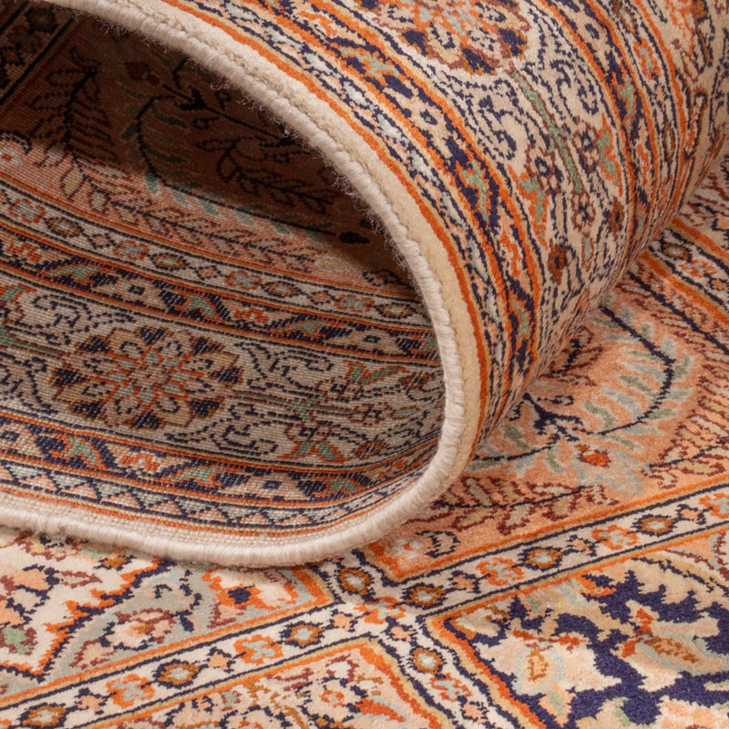 Alfombra de pasillo Alfombra de seda - Seda de Cachemira - 307 x 81 cm - beige oscuro