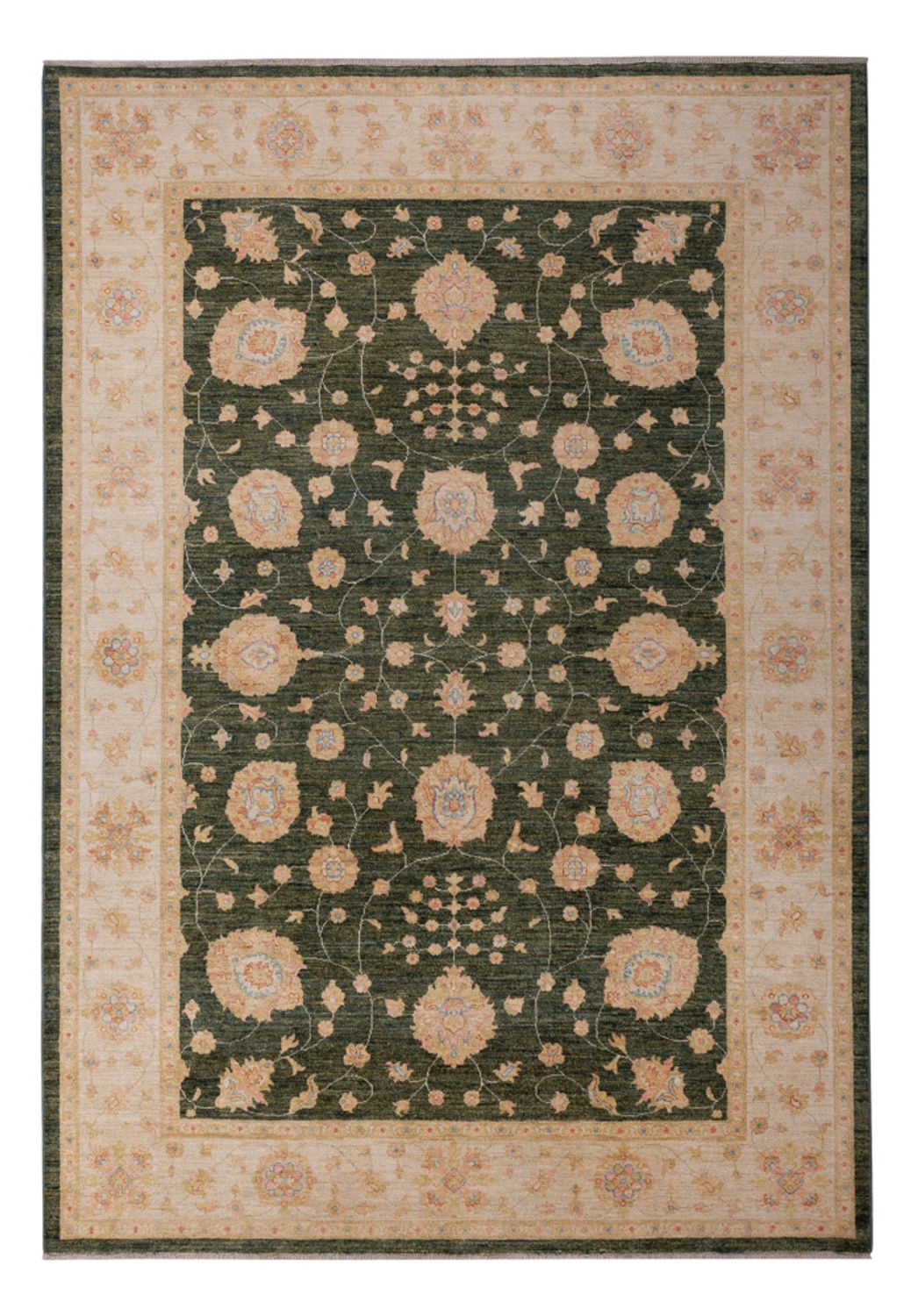 Alfombra Ziegler - 298 x 205 cm - verde oscuro