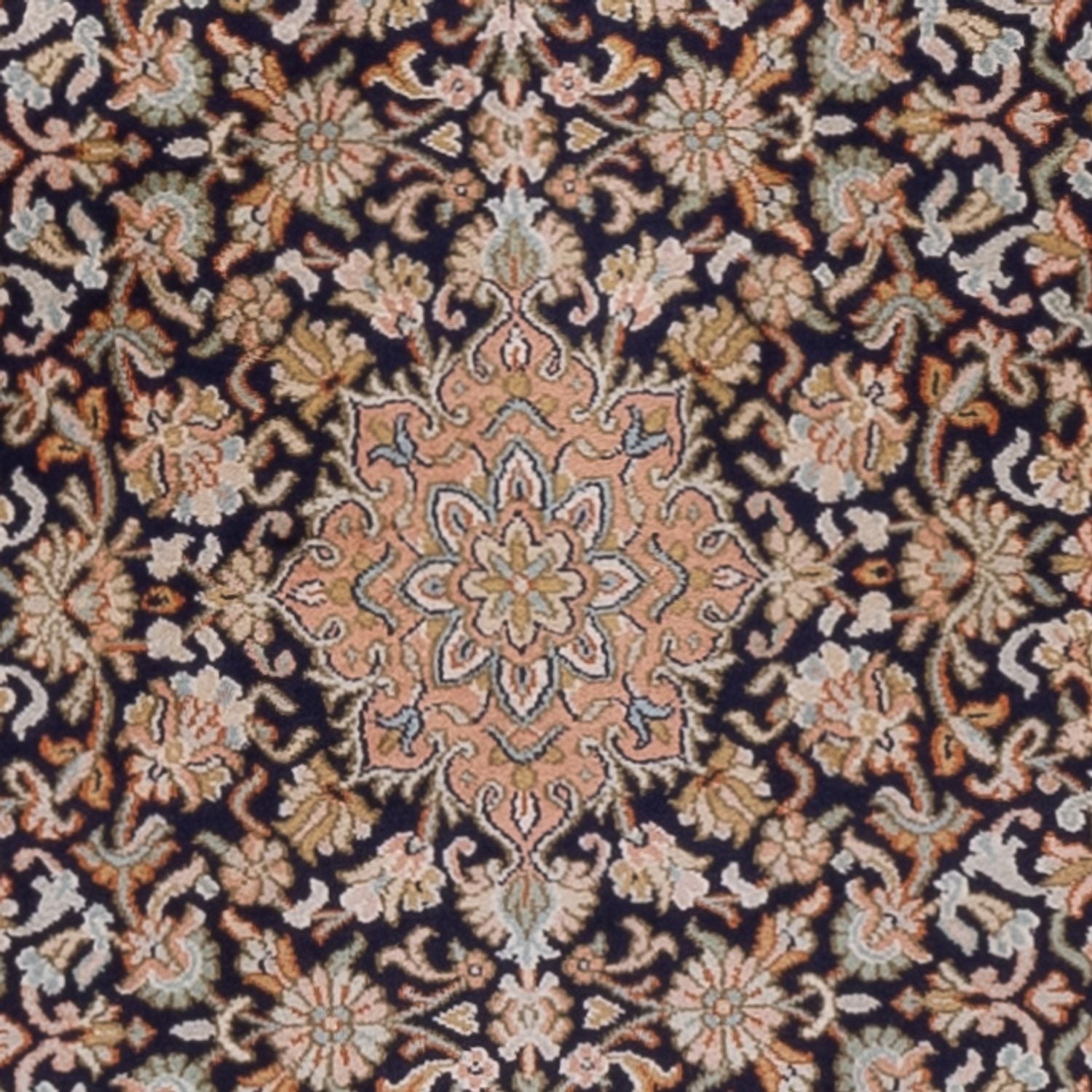 Alfombra de pasillo Alfombra de seda - Seda de Cachemira - 264 x 76 cm - beige oscuro