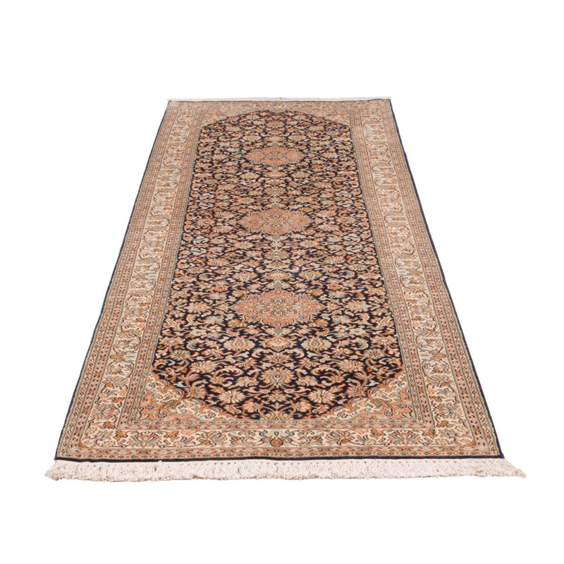 Alfombra de pasillo Alfombra de seda - Seda de Cachemira - 264 x 76 cm - beige oscuro