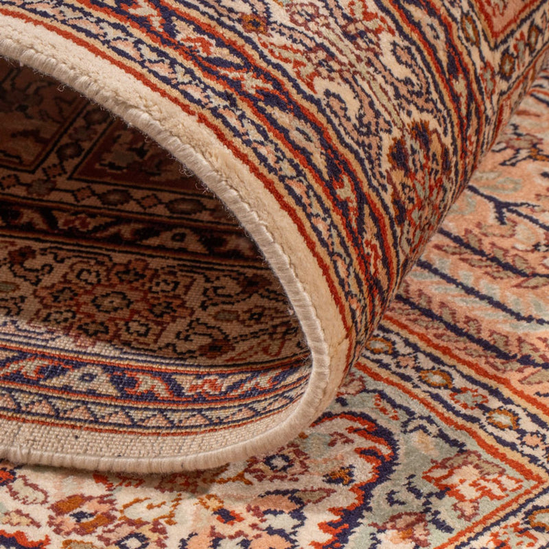 Alfombra de pasillo Alfombra de seda - Seda de Cachemira - 298 x 77 cm - beige oscuro