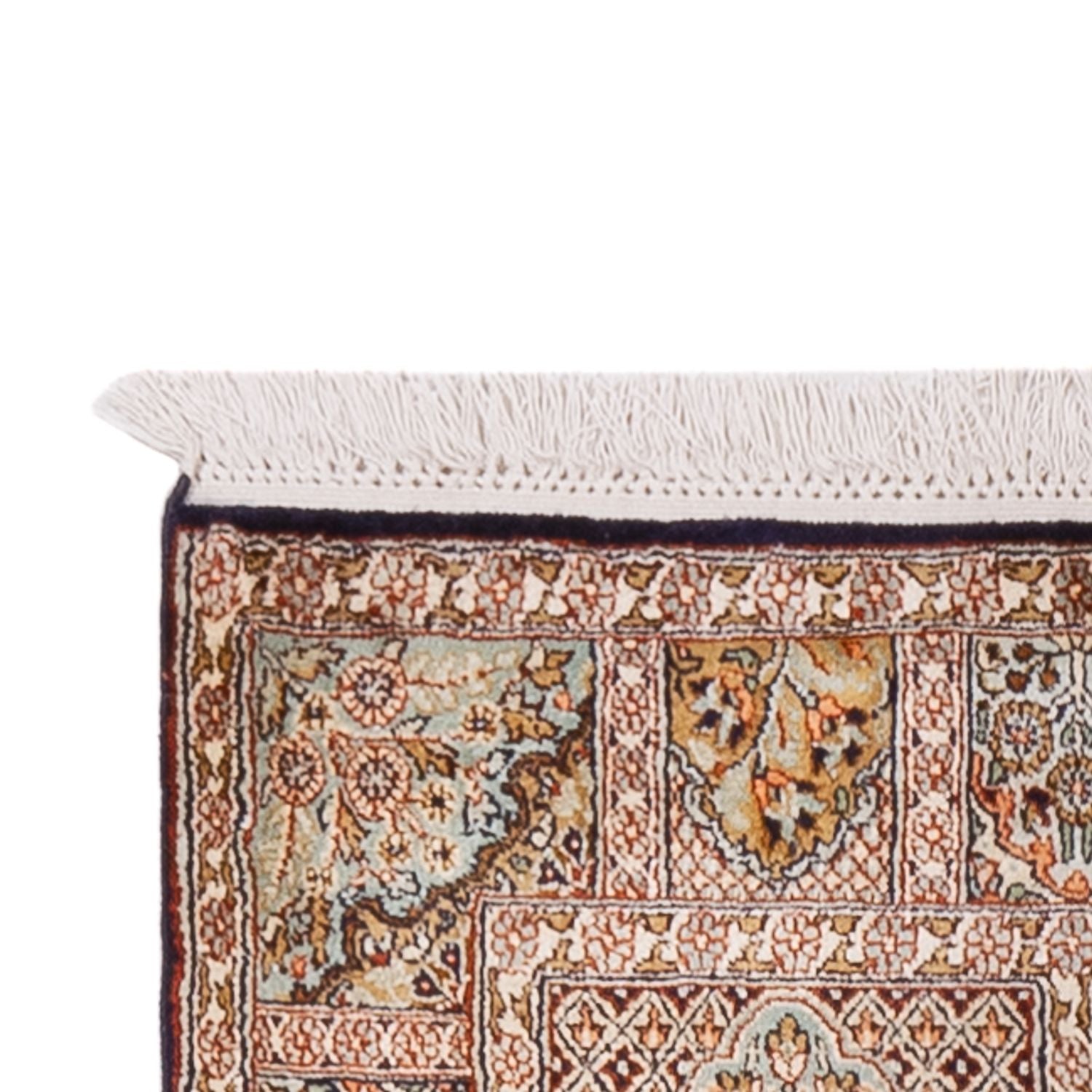 Alfombra de pasillo Alfombra de seda - Seda de Cachemira - 296 x 77 cm - beige oscuro