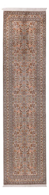 Alfombra de pasillo Alfombra de seda - Seda de Cachemira - 338 x 79 cm - beige oscuro