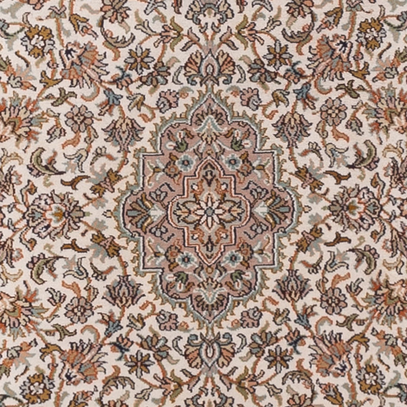 Alfombra de pasillo Alfombra de seda - Seda de Cachemira - 290 x 81 cm - beige claro