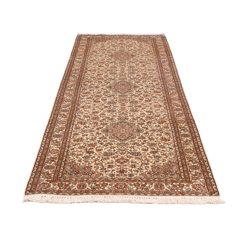 Alfombra de pasillo Alfombra de seda - Seda de Cachemira - 290 x 81 cm - beige claro