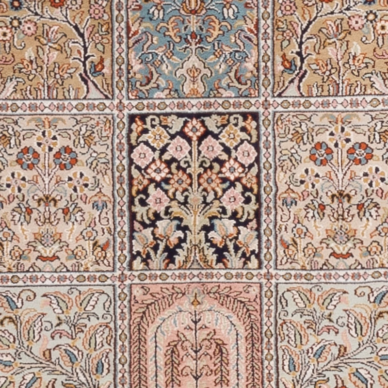 Alfombra de pasillo Alfombra de seda - Seda de Cachemira - 280 x 80 cm - beige oscuro